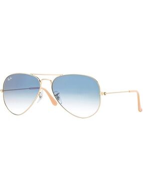 New! RAY-BAN Blue Gradient Aviators with Gold Frame 58mm